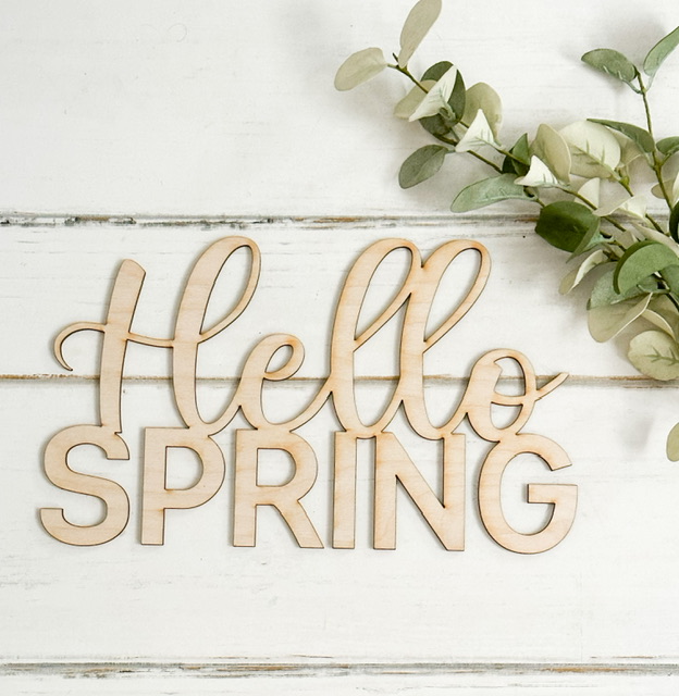 Hello Spring Cutout - Designs by Dina